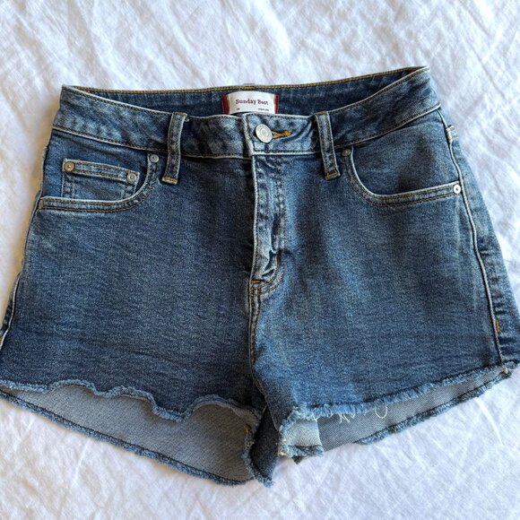 Aritzia Sunday Best Cut Off Jean Shorts - Picture 3 of 6